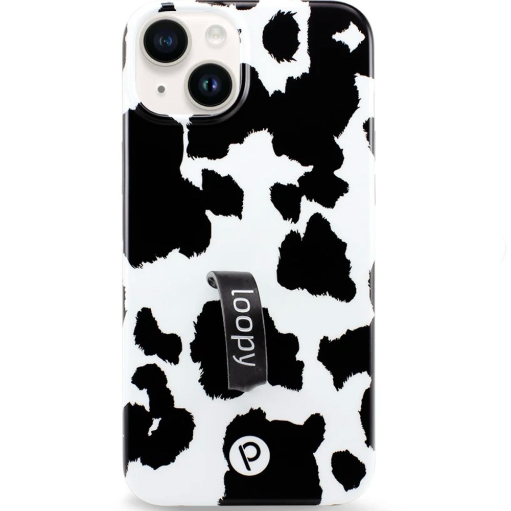 iPhone 13 Pro Loopy Case in Cow Print